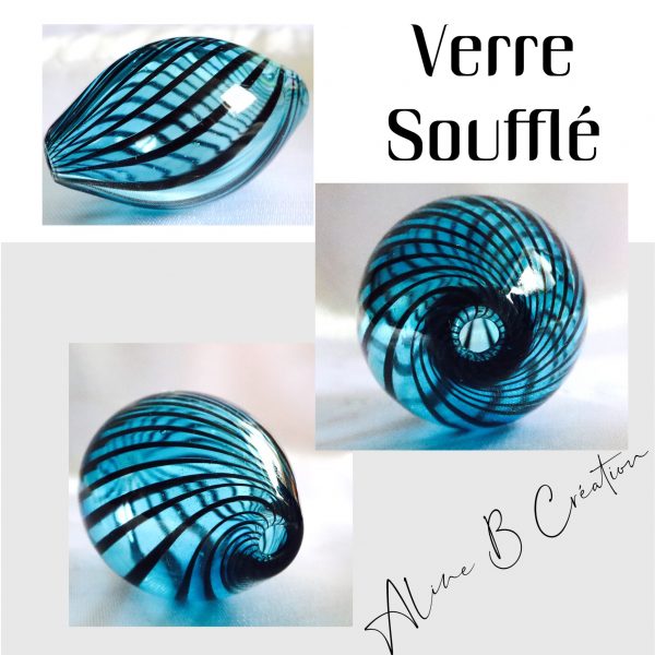 perle de verre soufllée à la bouche ancienne 