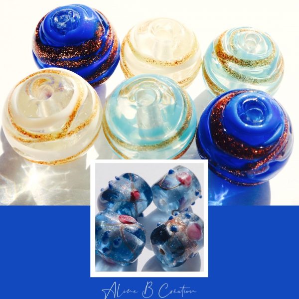 perles de verre artisanales fabriquées à la main