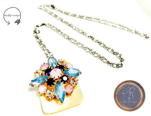 Collier nacre et cristal - STELLARI