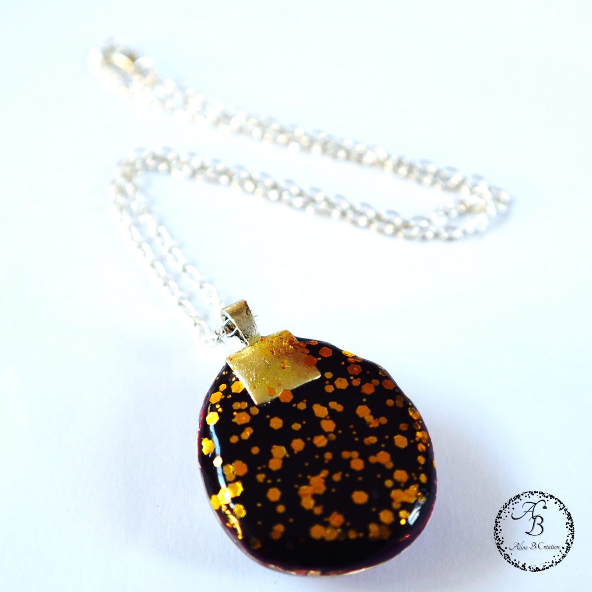 Collier taille M - Les galets de verre d'Aline - Au crépuscule – Image 6
