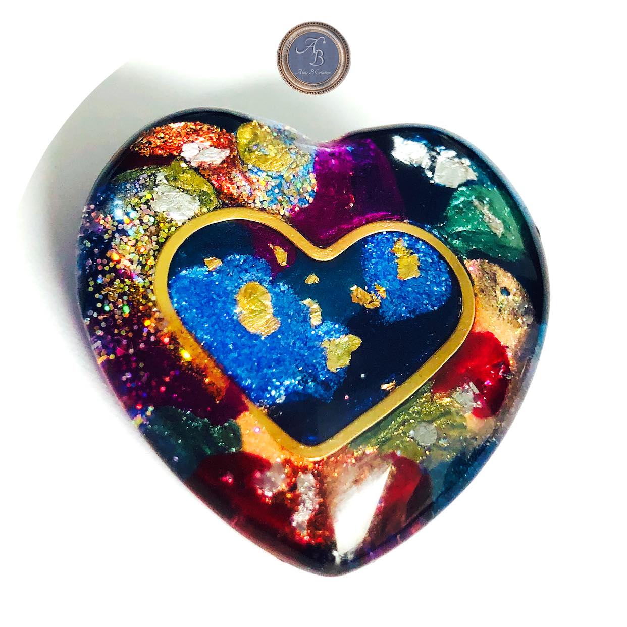 Broche coeur de verre - Love me tender – Image 3
