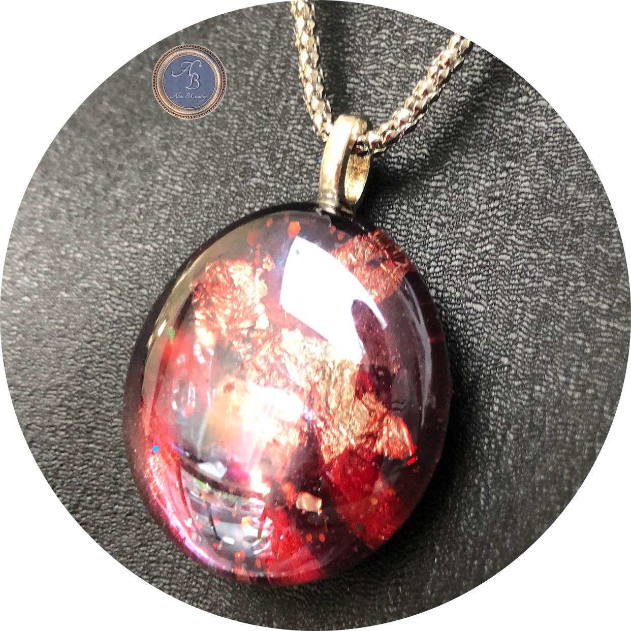 Collier taille M - Les galets de verre d'Aline - Au crépuscule – Image 4