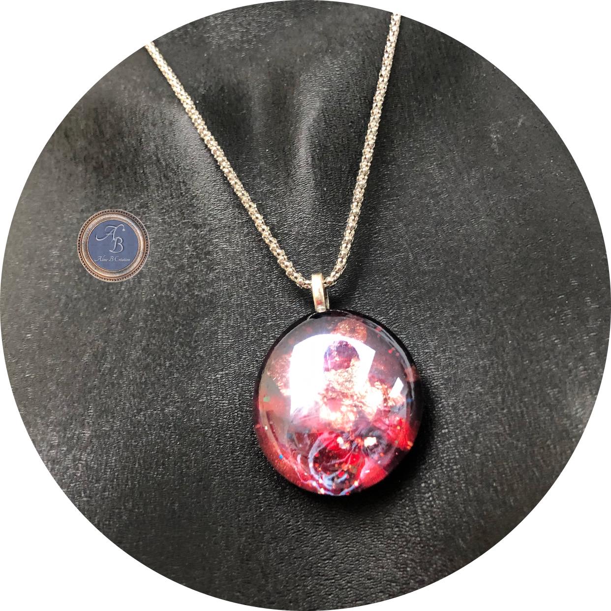 Collier taille M - Les galets de verre d'Aline - Au crépuscule – Image 3