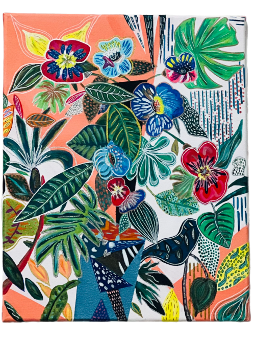toile acrylique tapisserie anglaise