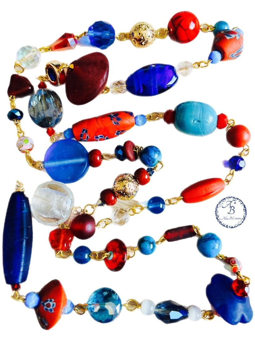 Les sautoirs d' Aline aline b création chicissime blue