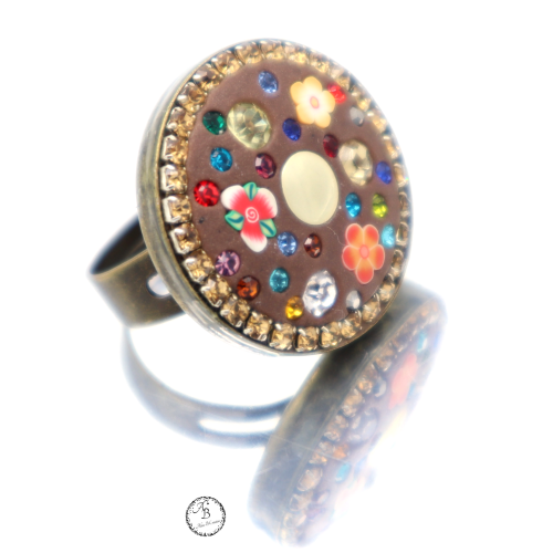 bague ajustable Les trois fleurs