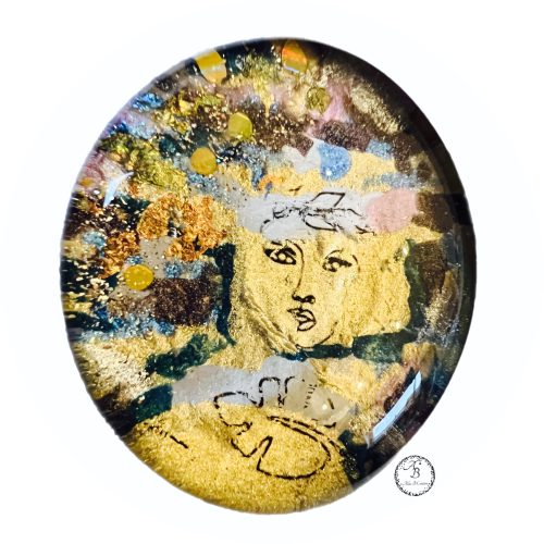 broche de verre Divinité enchantée