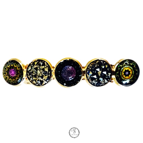La barrette cabochons Mandala Violine
