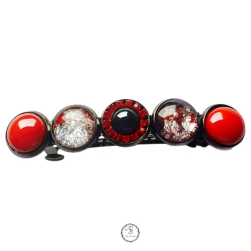 La barrette cabochons Passionnément