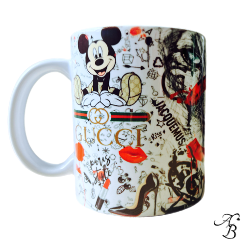 Mug Pop Art – Fashion victim, création en porcelaine inspirée de l’univers de la mode et du style graphique du pop art